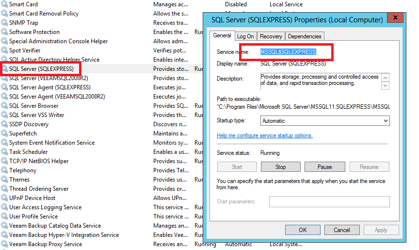 Stopping a SQL Server service automatically when backing up